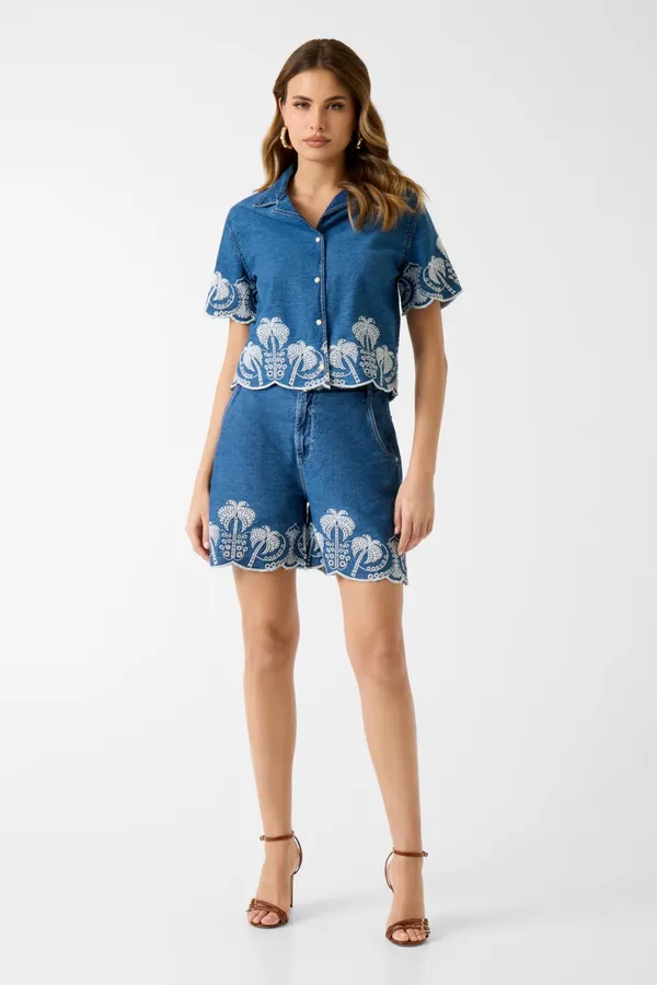 Шорты джинсовые  женские GUESS