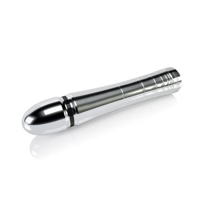 Фаллоимитатор для электростимуляции Glossy Glen Dildo - 14 см. (Цвет: серебристый)