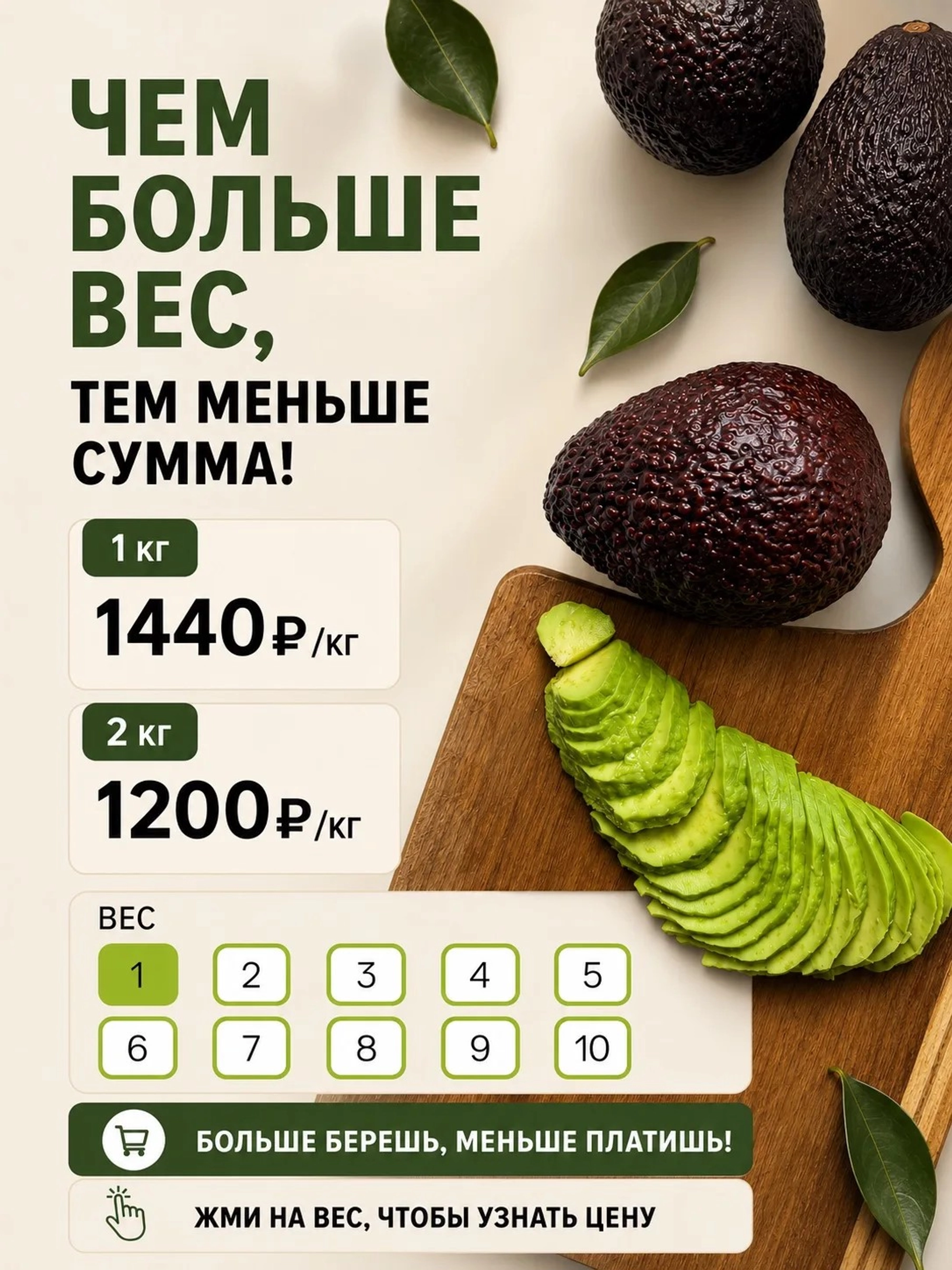 Спелое авокадо