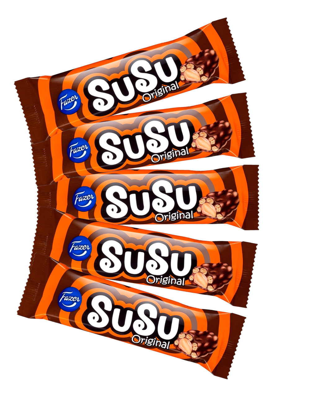Хрустящий батончик Susu с карамелью - 5шт