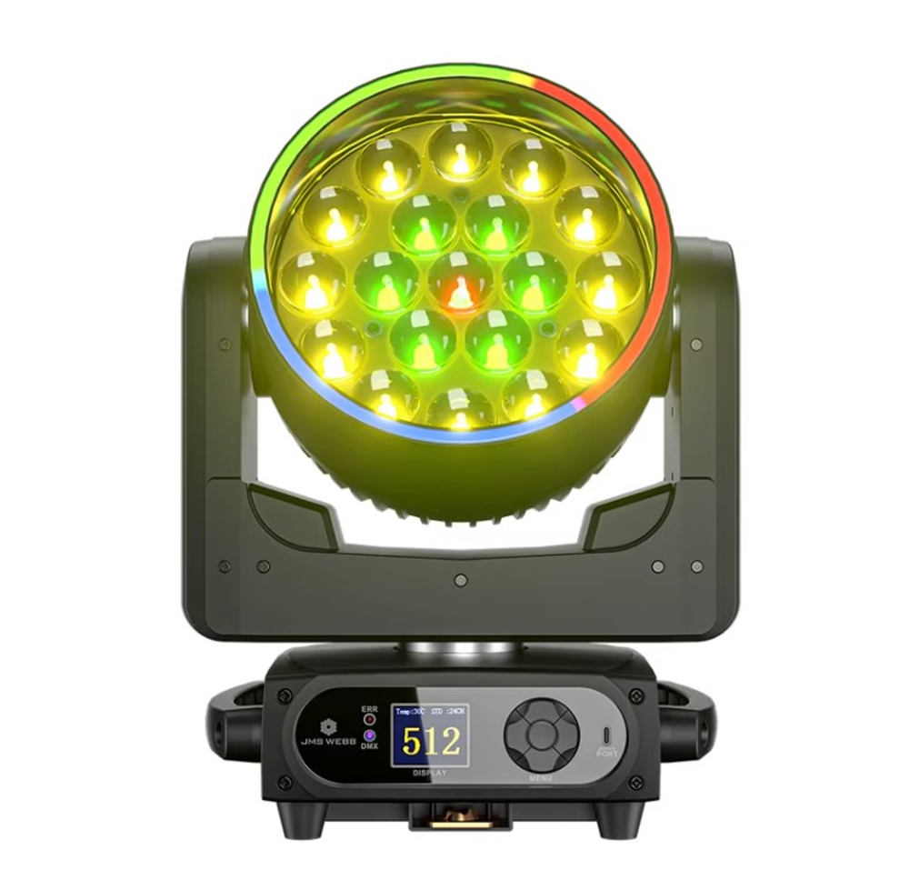 Вращающаяся голова Wash 19x15 RGBW + RGB RING