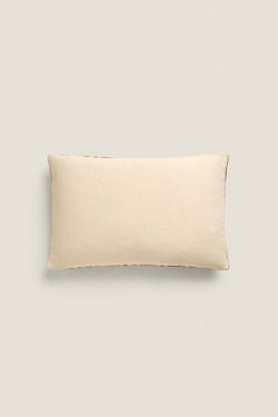 ZARA HOME ЧЕХОЛ ДЛЯ ДЕКОРАТИВНОЙ ПОДУШКИ С КОНТРАСТНОЙ ПОЛОСКОЙ, КРАСНЫЙ