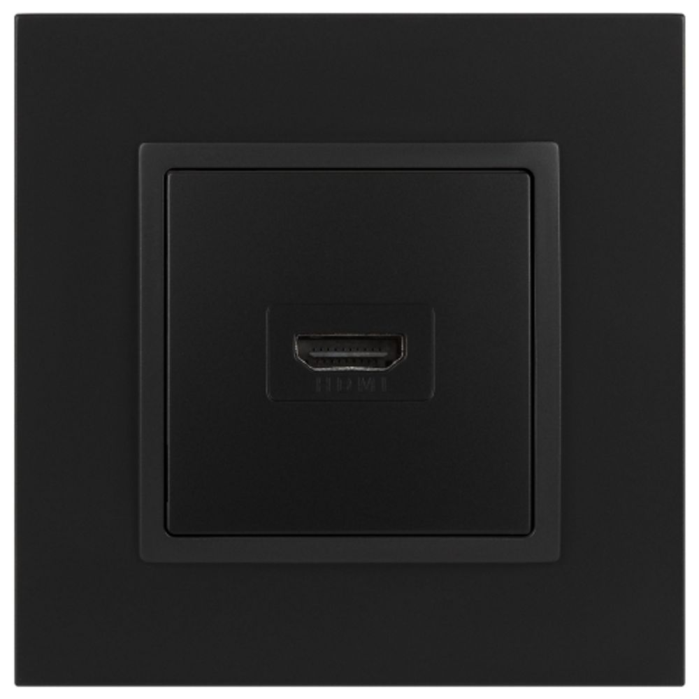 Розетка ЭРА Elegance 14-3114-05 HDMI IP20 антрацит | Эра Elegance