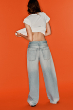 ДЖИНСЫ TRF С ДВОЙНЫМ ПОЯСОМ И СРЕДНЕЙ ПОСАДКОЙ — ZARA