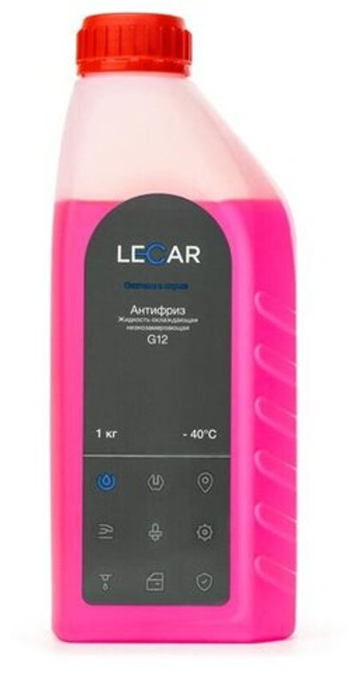 Антифриз LECAR G12 G12 готовый -40 красный 1 л LECAR000041210