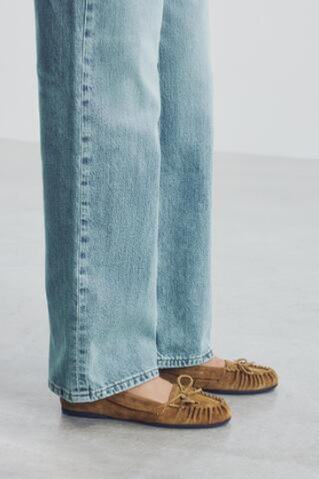 ZARA ЗАМШЕВЫЕ ЛОФЕРЫ СО СБОРКАМИ И БАНТОМ, ОЛИВКОВО-ЗЕЛЕНЫЙ