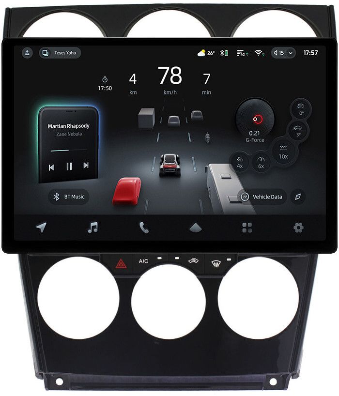 Магнитола для Mazda 6 GG 2002-2007 - Teyes CC4-PRO монитор 13" 2K QLED на Android 13, Быстрейшая, Snapdragon 778G, ИИ, CarPlay, DSP, 4G SIM-слот