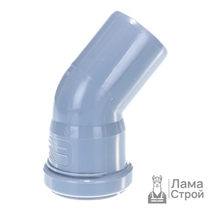 Отвод ПВХ 50/90 безнапорный серый