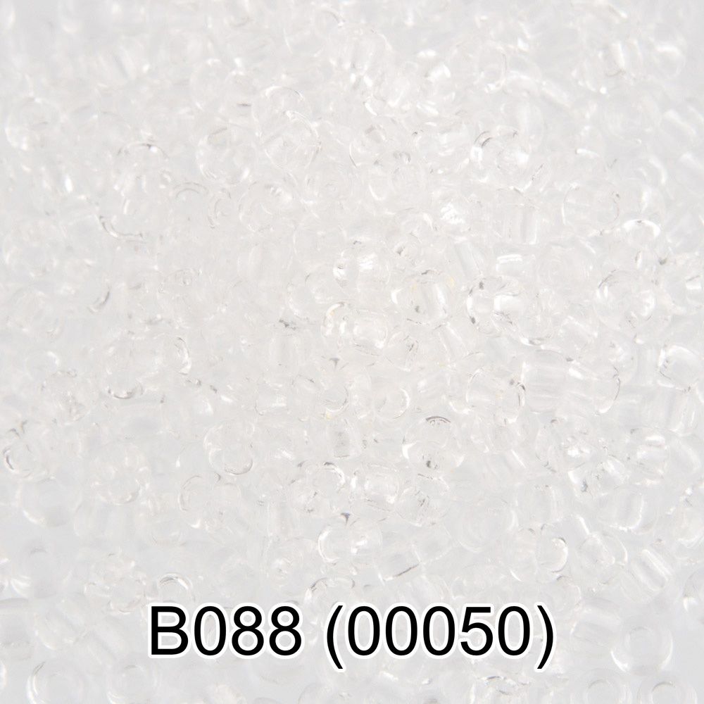 Бисер Gamma 10/0 (2.3 мм), 50 г, B088 прозрачный, 00050, круглый 2