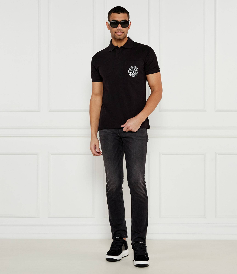 Поло Versace Jeans Couture - черный(78GAGT01CJ01T)