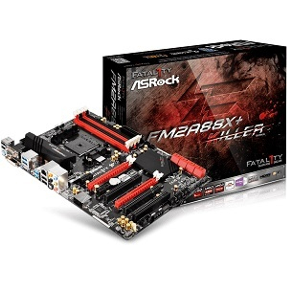 Материнская плата ASRock Fatal1ty FM2A88X+ Killer (S-FM2+/A88X/4xDDR3/2xPCI-Ex16/2xPCI-Ex1/3xPCI/GLAN/SB7.1/DVI-D/ATX)