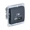 Розетка с USB A+C Systeme Electric Glossa Антрацит GSL000729