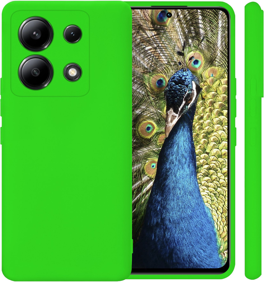 Мягкий Soft Touch чехол из силикона для XIAOMI REDMI NOTE 13 4G (не 5G,PRO!) с бархатной подкладкой