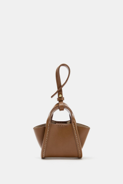 ZARA ПОДВЕСКА В ФОРМЕ МИНИ-СУМКИ, КОРИЧНЕВЫЙ