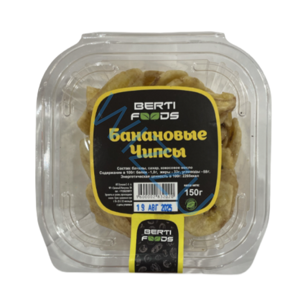 Банановые Чипсы BERTI FOODS  150гр