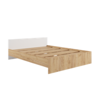 МС Мадера Кровать без ящ. М1600 с дсп 1600*2000 б/матр. (корпус лдсп дуб крафт золотой, фасады лдсп