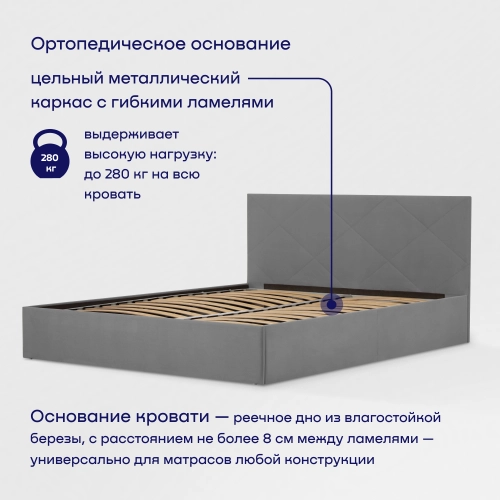 Кровать BuyRest (велюр, без ПМ)