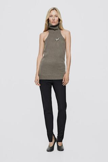 Massimo Dutti Зауженные брюки с застежкой-молнией - Limited Edition, темно-синий