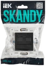 SKANDY Розетка компьютерная двойная RJ45 кат.6 SK-K04Bl черный IEK