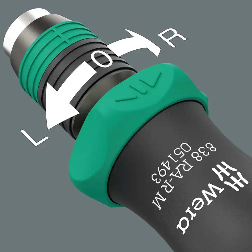 Ручка-битодержатель 838 RA-R M с функцией трещотки, 1/4″ WERA 05051493001