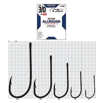 Крючки Cobra ALLROUND CA129  №5/0, 5 шт.