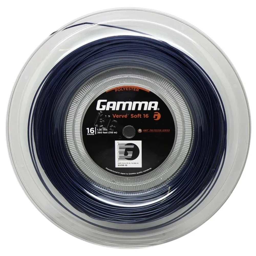 Струны теннисные Gamma Verve Soft 16 (110 m) - blue/black