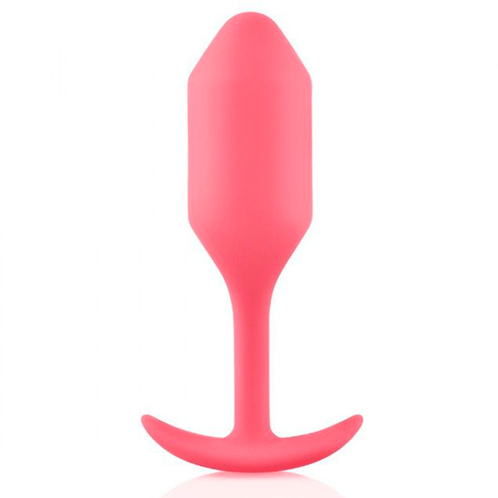 Розовая пробка для ношения 11,4см b-Vibe Snug Plug 2 BV-008-COR