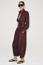 БРЮКИ БАРРЕЛ ИЗ 100% ЛЬНА — ZW COLLECTION — ZARA