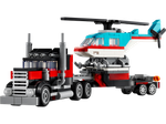 Конструктор Лего Креатор Грузовик‑платформа с вертолётом 3‑в‑1 | LEGO Creator - 31146 270 деталей (7+)
