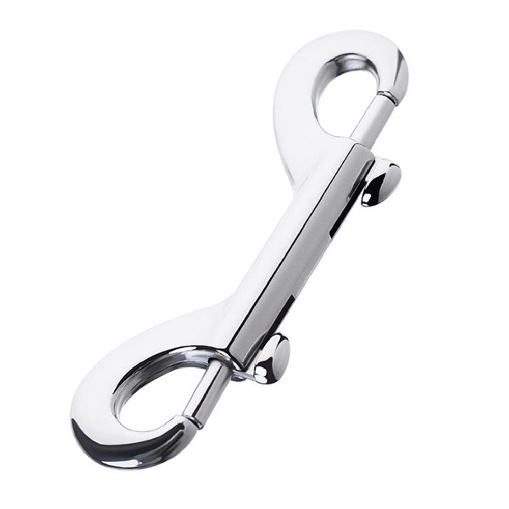 Серебристый двухсторонний карабин ToyFa Metal 712052