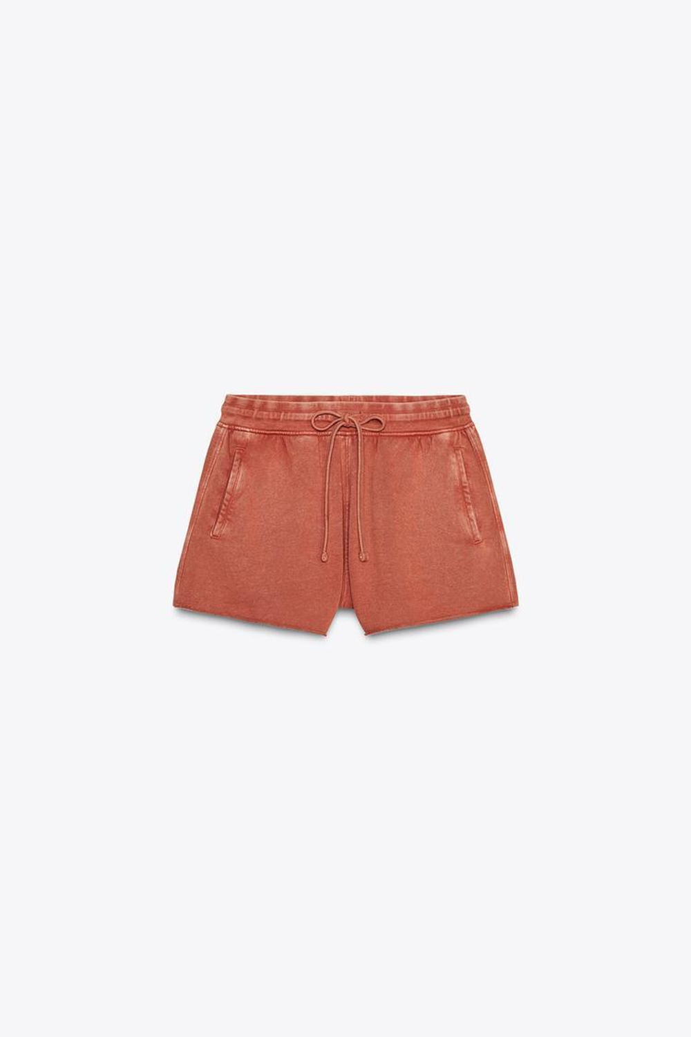 Трикотажные шорты из махровой ткани с эффектом стирки размер l Zara Home, фото 2