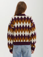 Женская Рубашка Diamond Jacquard Knitted