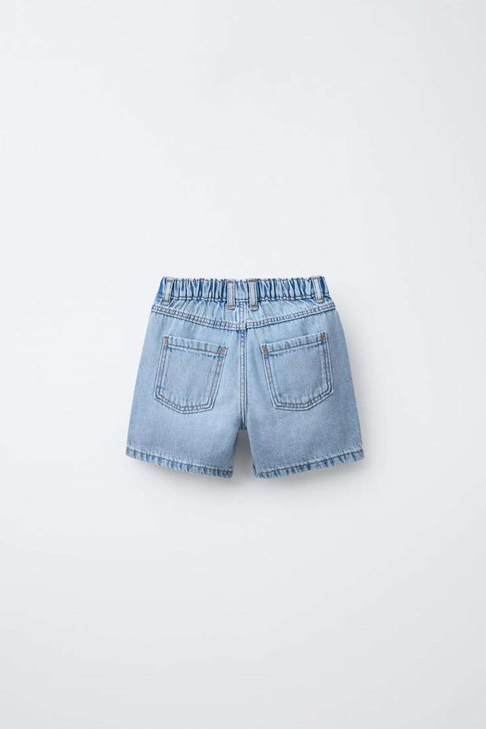 ZARA ДЖИНСОВЫЕ ШОРТЫ BAGGY, ВЫЦВЕТШИЙ СИНИЙ