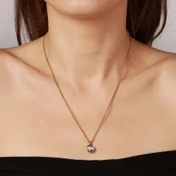 Колье 450184 кристалл графит