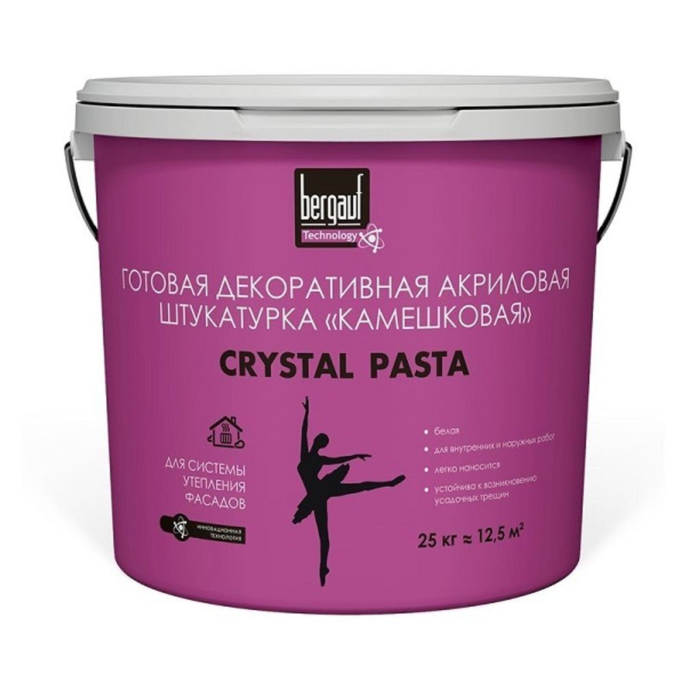 Штукатурка декоративная Bergauf Crystal Pasta камешковая 1-1,5 мм 25 кг Штукатурка декоративная Bergauf Crystal Pasta камешковая 1-1,5 мм 25 кг