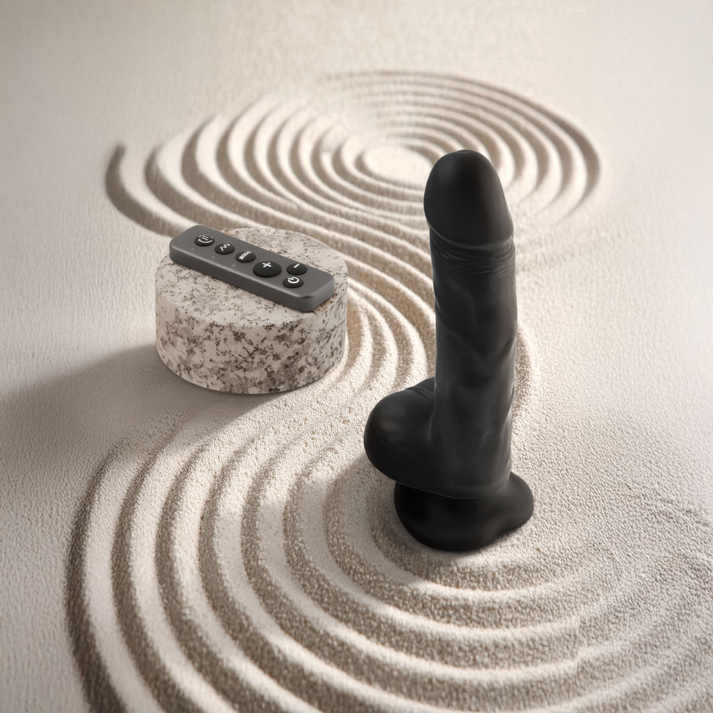 Фаллоимитатор Strap-on-me ROTATING & VIBRATING REALISTIC DILDO с вращением и вибрацией L, черный