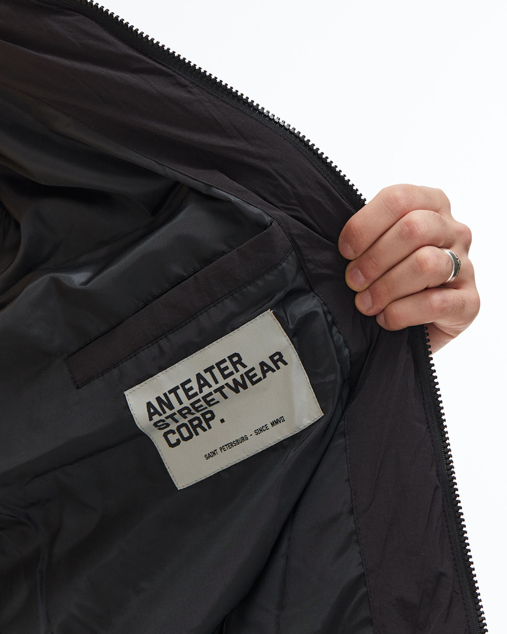 Куртка Anteater Downjacket HoodedCrispy Черный