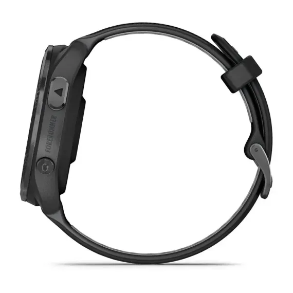 Garmin Forerunner 965 черные, темно-серый DLC титановый безель, с черным ремешком