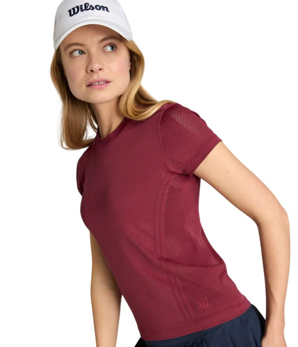 Женская футболка Wilson Pro Seamless - cranberry