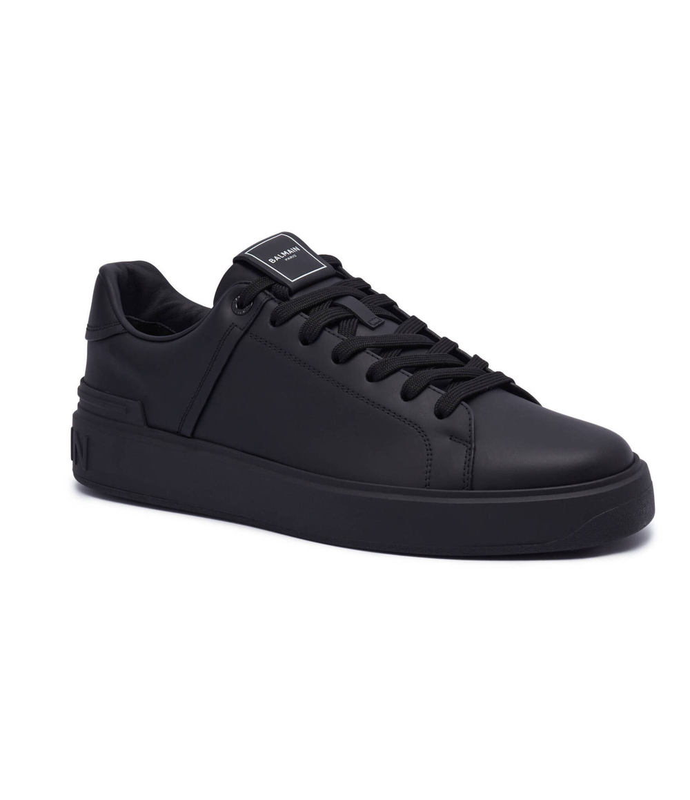 Кожаные кроссовки Balmain - черный(DM1VI288 LVTR)