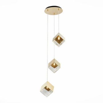 Светильник подвесной 3*G9 SL1182.203.03 золотистый/прозрачный Riello ST-Luce