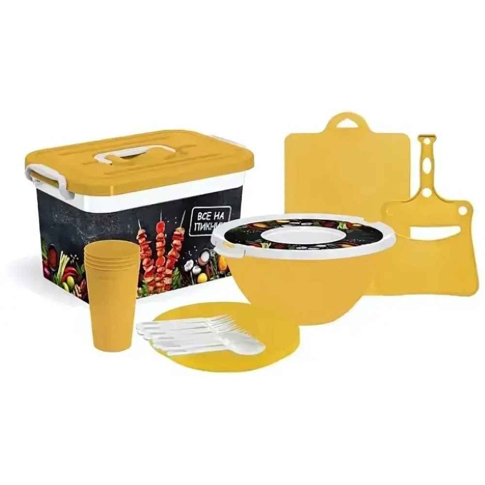 Набор для пикника на 4 персоны, 20 предметов «Все на пикник»