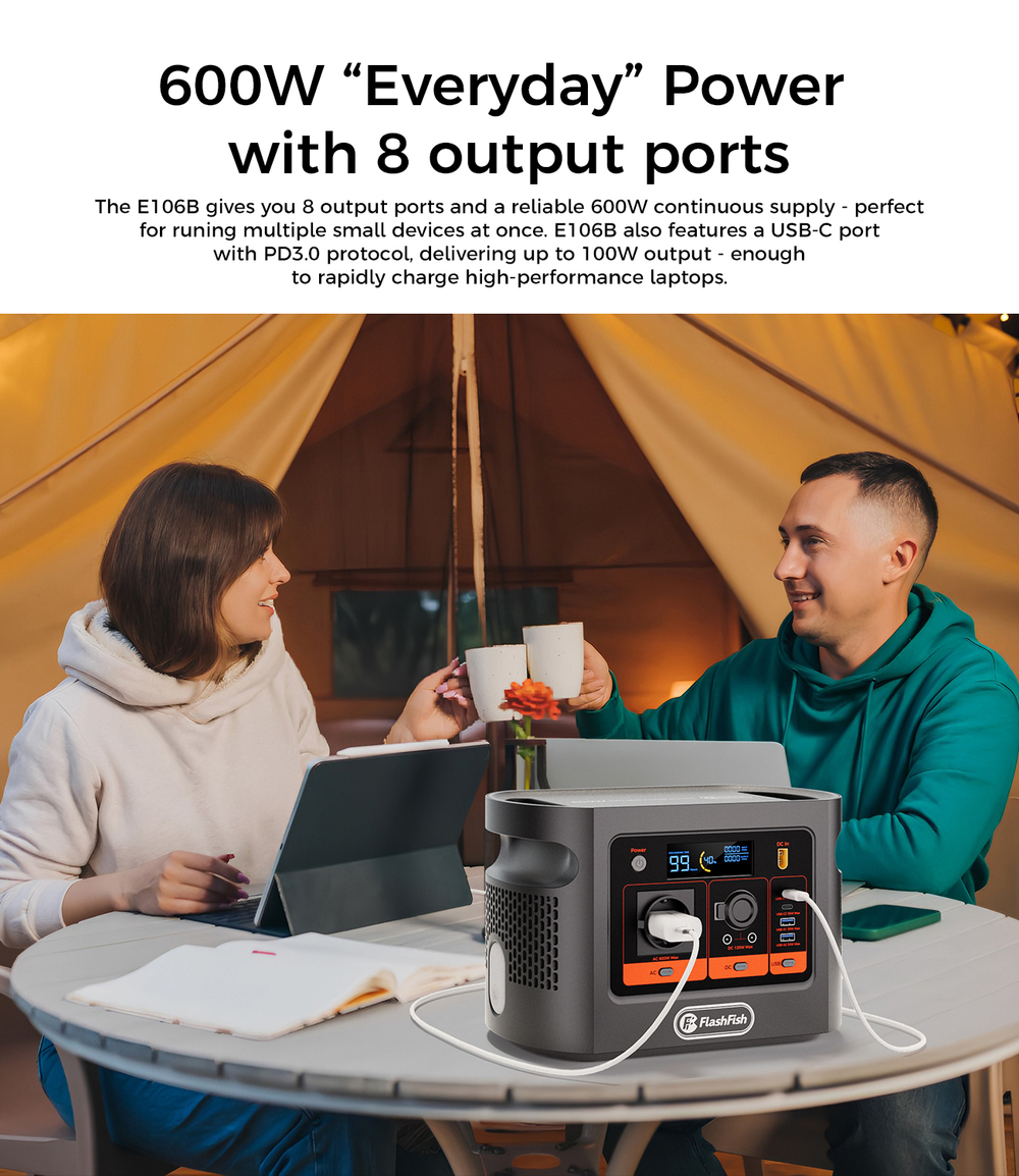 Электростанция портативная  120000mAh 600Вт 384wh FLASHFISH