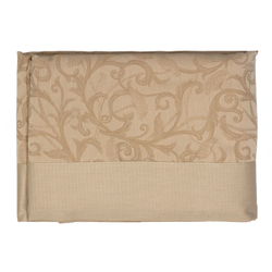 Скатерть Набор скатерть OMBELLE chanvre + Blanc des Vosges 170x300 Бежевый
