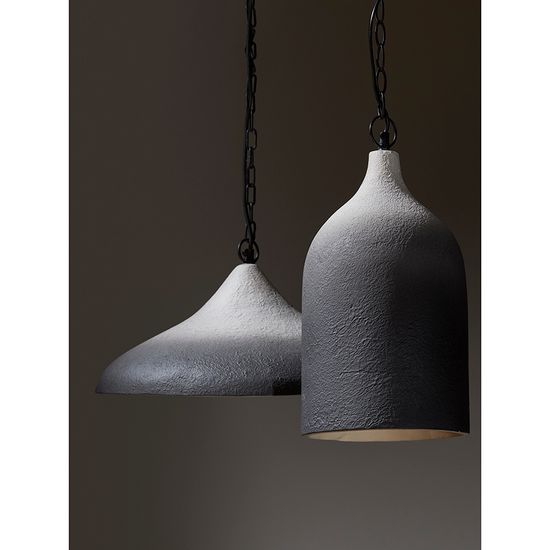 Светильник подвесной sustainable collection, D44х19 см, черный/белый