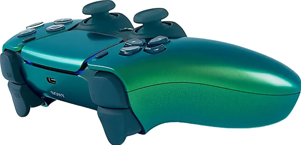 Беспроводной геймпад Dualsense Controller для PS5 (Chroma Teal - бирюзовый хром, CFI-ZCT1W: SIEE)