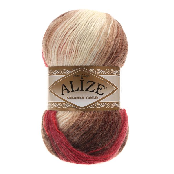 Пряжа Alize (Ализе) Angora Gold Batik / уп.5 мот. по 100 г, 550 м, 4574 секционный
