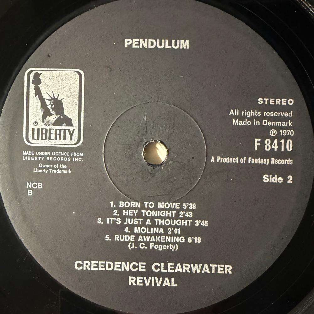 Creedence Clearwater Revival ‎– Pendulum (Дания 1970г.)