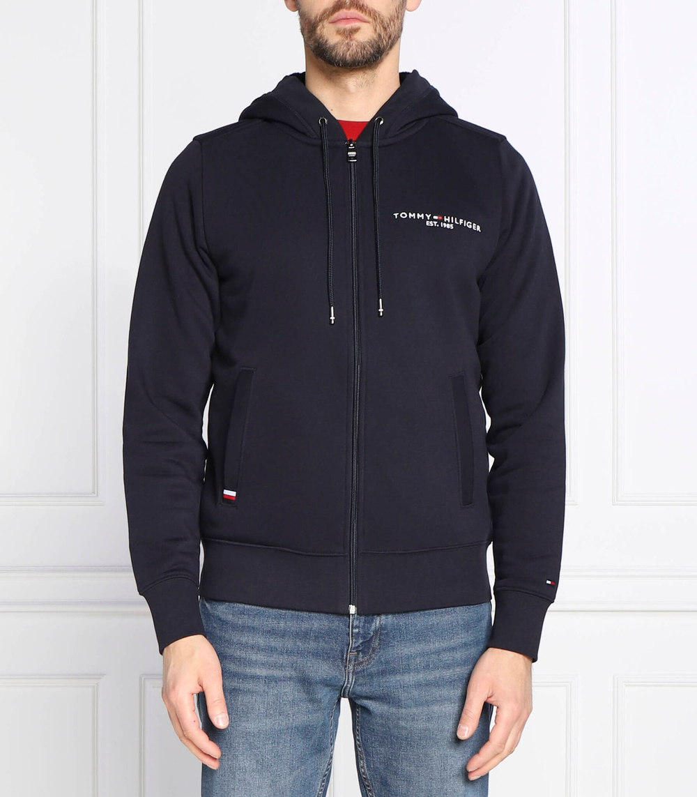 Худи tommy logo fur lined hoody Tommy Hilfiger - темно-синий(MW0MW27841)