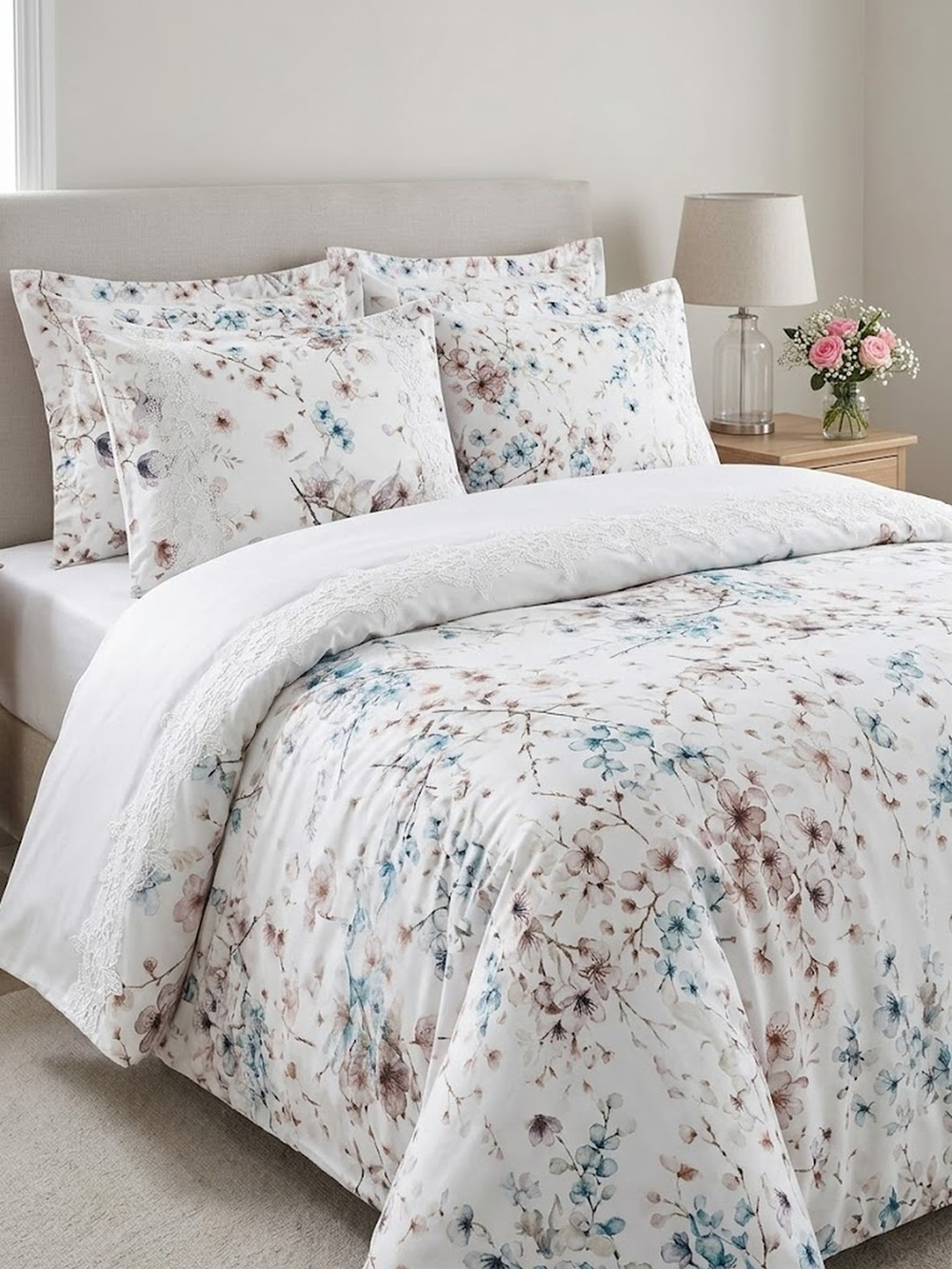 Gelin Home КПБ 6 пр. ZENAN синий цвет пододеяльник 200*220, простынь 240*260, наволочки 50*70 2шт, декоративные наволочки 50*70 2шт GLNN545 — фото 1